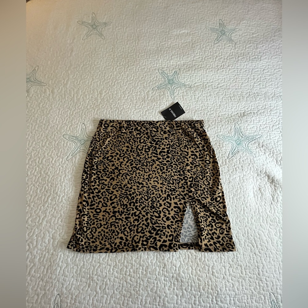 Forever 21 Leopard Mini Skirt